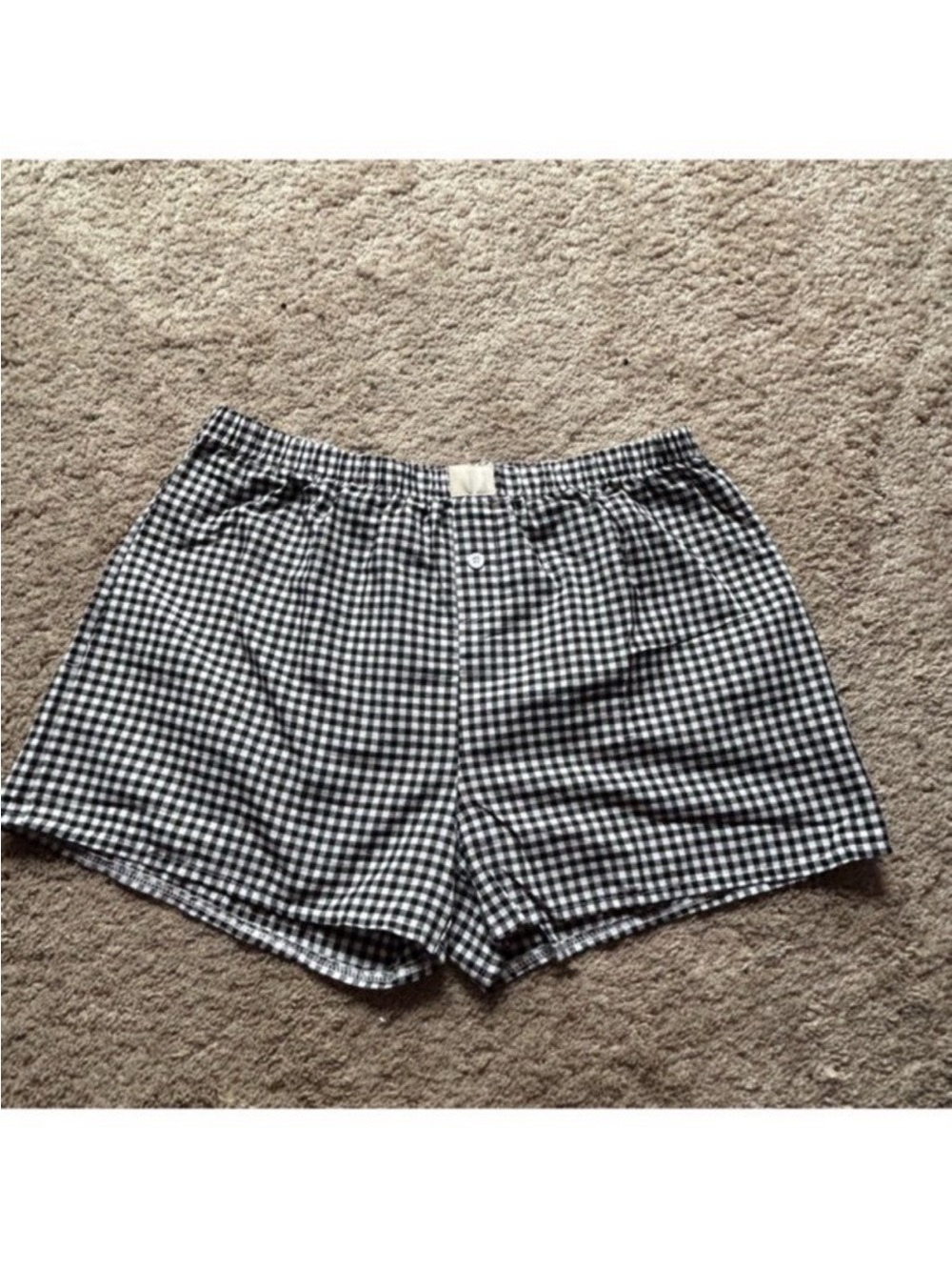 Women's High-Waist Black & White Shorts